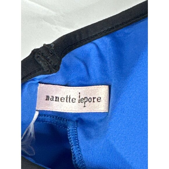 Nanette Lepore Women’s Size XS 0-2 Floral High-Neck Crop Swim Top Zigzag Back - Picture 6 of 7